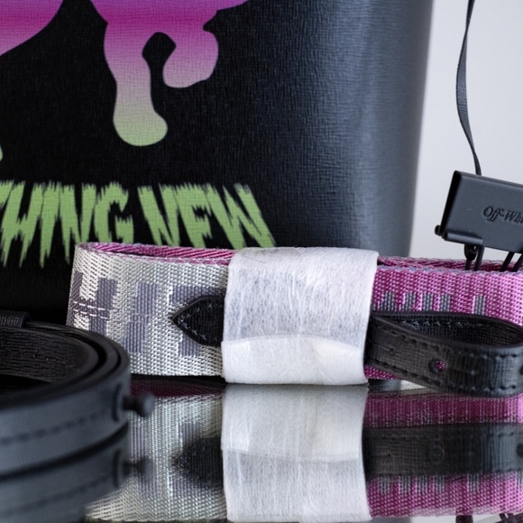 Off-White Leather Bag NOTHING NEW in Black NEW Men Women Unisex Authentic - Picture 11 of 13